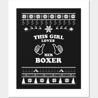 Merry Christmas Boxer Posters and Art